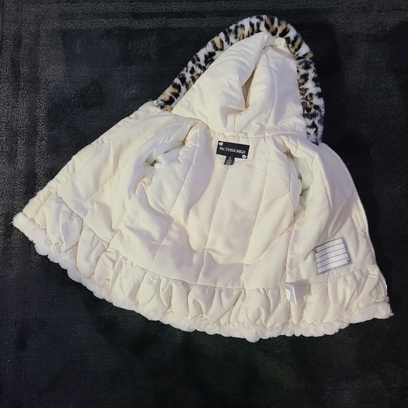 Rothschild Faux Fur Dress‎ Coat Size S 4 - Picture 11 of 13